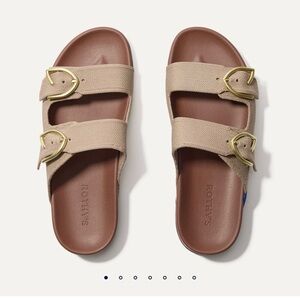 Rothy’s The Buckle Slide in Dune